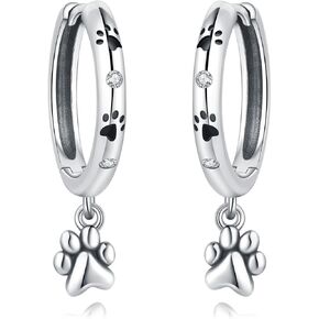 925 Sterling Silver Dangle Earrings for Women, Small and Large Hypoallergenic Hoop Earrings Trendy huggie Earrings Drop Jewelry Gifts for Sensitive Ears