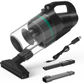 Car Vacuum Cleaner high Power, car Vacuum Portable Cordless with Cyclonic Filtration System,Compact Home and Car Handheld Vacuum with Crevice Tool.
