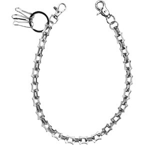 PINKPIN Chains for Men Wallet Chain with 3 Hooks Biker Chains Jean Pocket Chain Unisex Hip Hop Pant Trouser Chain for Women Silver