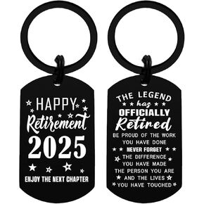 2025 Retirement Gifts Ideas for Women Men - Officially Retired Keychain for Teacher Army Military Nurse Decorations
