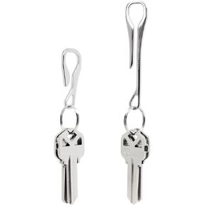 حزمة Dangler الرئيسية من KeySmart: قصك KeySmart إلى أي شيء (يأتي مع Key Dangler & Key Dangler XL) Silver