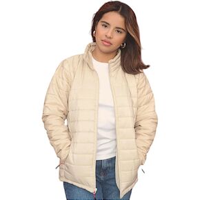 Womens Puffer Jacket Alternative Down Coat Quilted Lightweight Zip Up Puffer Jacket Winter Jacket with Stand Collar