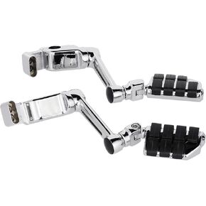 Kuryakyn 4056 Motorcycle Foot Controls: Ergo II Cruise Mounts with Dually ISO Pegs and 6" Arms for Honda Gold Wing, Valkyrie Motorcycles, Chrome, 1 Pair