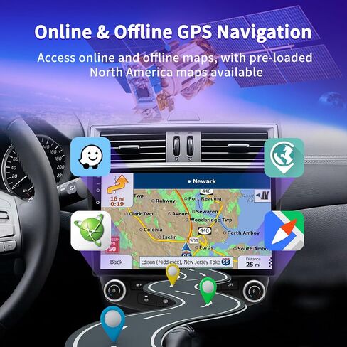 for Honda Accord 7th 2003 2004 2005 2006 2007, Android 13 Car Stereo with Wireless Carplay Android Auto, 10 inch Touchscreen Car Radio Support Bluetooth WiFi GPS Navigation FM/RDS Radio Head Unit in Saudi Arabia