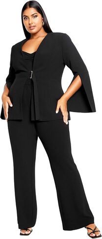 ملابس نسائية من City Chic بنطال CITYCHIC بمقاس كبير من Abby، أسود in Kuwait