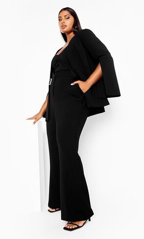 ملابس نسائية من City Chic بنطال CITYCHIC بمقاس كبير من Abby، أسود in Kuwait