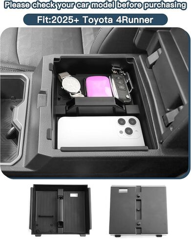 2025 4Runner Center Console Organizer ، Toyota 2025 4Runner Absors ABS REMSREST RAPREST TRAINE متوافقة مع 2025 TOYOTA 4RUNNER in Saudi Arabia