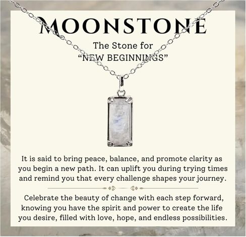 قلادة Moonstone 925 Sterling Silver Necklace للنساء. مجوهرات مونستون هدايا جديدة للنساء. قلادة الحجر القمر مجوهرات ذات مغزى in Kuwait