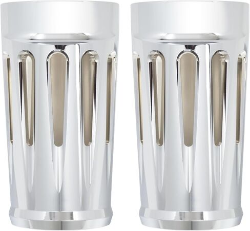 Motorcycle Upper Fork Boot Slider Covers Protective Shells Compatible with Harley Touring Street Glide Road King Electra Glide Trike Models 1980-2024 (Chrome) in Saudi Arabia