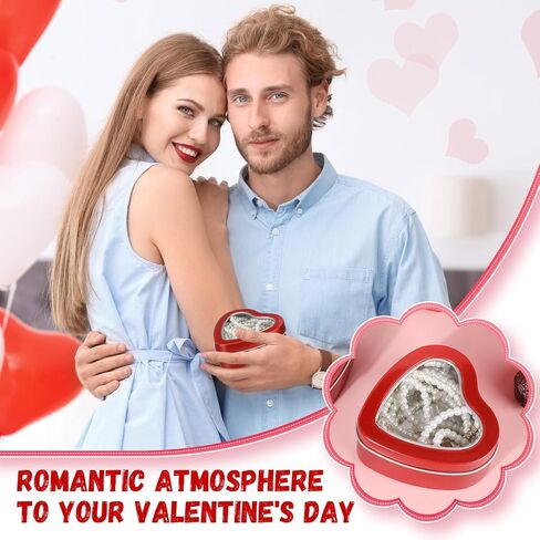 6 PCS 6.5 أوقية علب معدنية على شكل قلب مع أغطية نافذة واضحة ، علب الشمعة المعدنية في عيد الأم ، صندوقًا فارغًا على شكل قلب لصنع الشموع ، والهدايا ، والهدايا والكنوز (الوردي) in Saudi Arabia