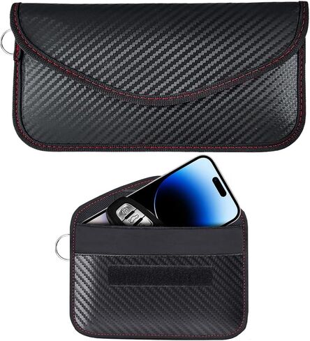 Faraday Pouch for Car Keys, Signal Blocking RFID Faraday Bag Cage, Anti-Theft Key Fob Pouch Protector (Medium) in Saudi Arabia