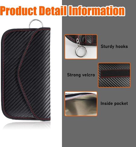 Faraday Pouch for Car Keys, Signal Blocking RFID Faraday Bag Cage, Anti-Theft Key Fob Pouch Protector (Medium) in Saudi Arabia
