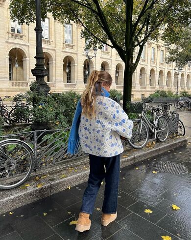 SOLILOQUY Women's Cropped Quilted Jacket Long Sleeve Zip Up Gingham Printed LightWeight Puffer Coat Cardigan in Saudi Arabia