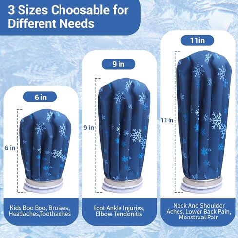 NEWGO Ice Pack for Injury Reusable, Small Ice Bag Refillable Ice Pack for Hot Cold Therapy and Pain Relief, Hot Water Bag, No-Leak Medical Ice Bag (6 Inch) in Saudi Arabia