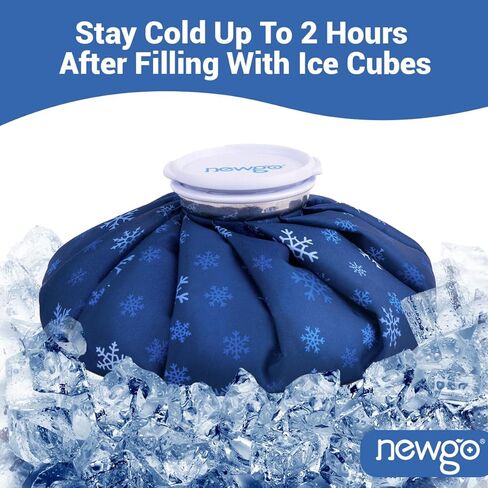NEWGO Ice Pack for Injury Reusable, Small Ice Bag Refillable Ice Pack for Hot Cold Therapy and Pain Relief, Hot Water Bag, No-Leak Medical Ice Bag (6 Inch) in Saudi Arabia