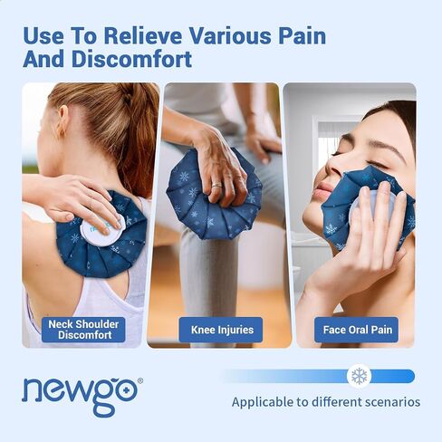 NEWGO Ice Pack for Injury Reusable, Small Ice Bag Refillable Ice Pack for Hot Cold Therapy and Pain Relief, Hot Water Bag, No-Leak Medical Ice Bag (6 Inch) in Saudi Arabia