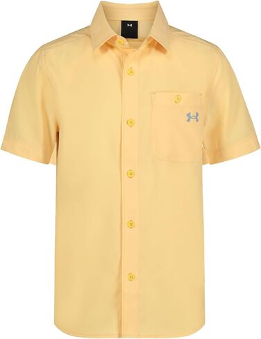 Under Armour Boys Outdoor Short Sleeve Shirt, Woven Button Down, Collared Neckline in Saudi Arabia