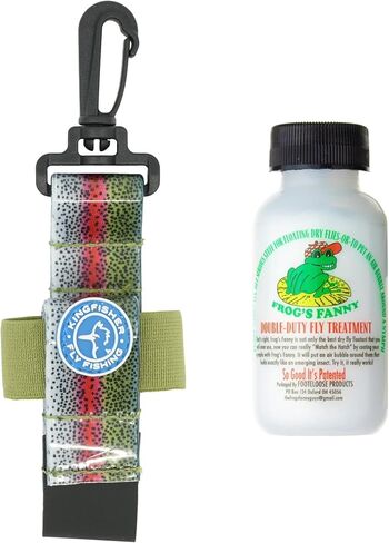 Frogs Fanny Powder Dry Fly Floatant with Kingfisher Dry Shake Holder in Kuwait