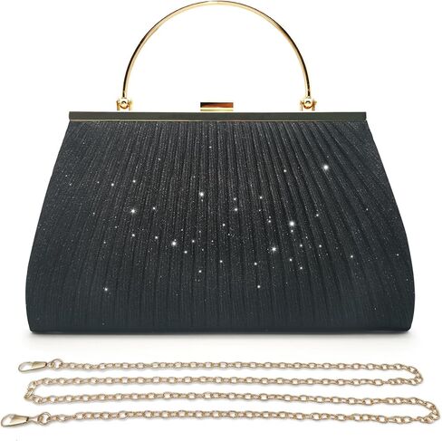 Pahajim Sparkly Evening Bag Bling Clutch Purses for Women, Small Glitter Sequin Handbag Fancy Dressy Purse with Strap in Saudi Arabia