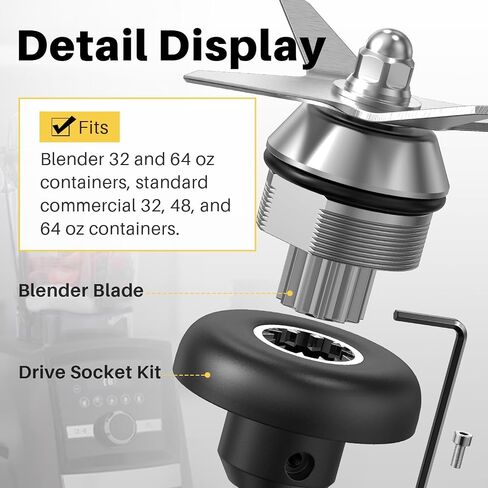 Blade Replacement Parts for Vitamix, Blender Parts Blender Wet Blade Replacement for Vitamix 64oz and 32oz Container in Saudi Arabia