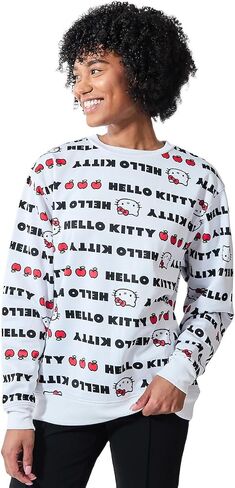 BioWorld Hello Kitty كرر النص نساء أبيض طاقم الرقبة in Saudi Arabia
