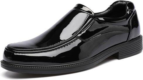 DECARSDZ Mens Faux Patent Leather Tuxedo Classic Formal Loafers Dress Shoes in Saudi Arabia