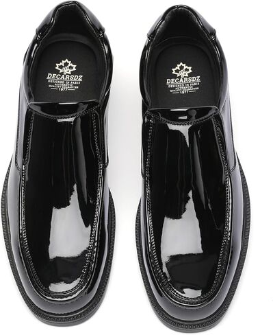 DECARSDZ Mens Faux Patent Leather Tuxedo Classic Formal Loafers Dress Shoes in Saudi Arabia