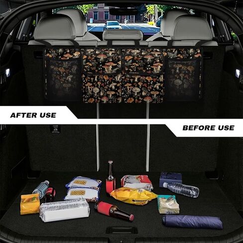 Mushroom Car Trunk Organizer,Large Capacity Car Storage Organizer,Hanging Foldable Car Organizers and Storage Car Interior Accessories in Saudi Arabia