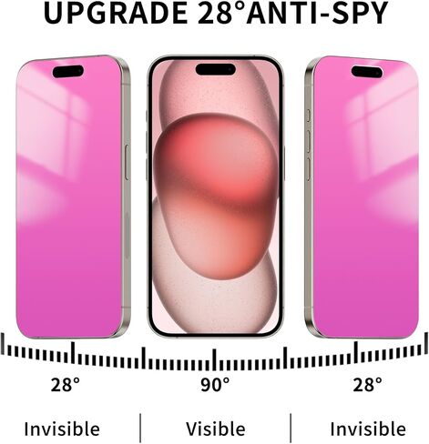 واقي شاشة للخصوصية لهاتف iPhone 16 Pro مضاد للضوء الأزرق لـ 16Pro من الزجاج المقسى 6.3 بوصة متدرج ملون 28 درجة مضاد للتجسس سهل التركيب تغطية كاملة مضادة للخدش خالية من الفقاعات HD 2 حزمة in Kuwait