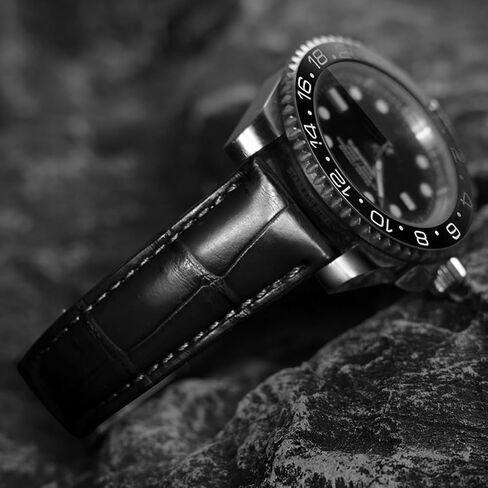 Juntan 20mm Watch Band Leather for Men Women, Premium Calfskin Genuine Leather Watch Strap Replacement Bands Straps with Oyster Perpetual Deployment Clasp in Kuwait