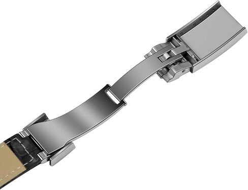 Juntan 20mm Watch Band Leather for Men Women, Premium Calfskin Genuine Leather Watch Strap Replacement Bands Straps with Oyster Perpetual Deployment Clasp in Kuwait