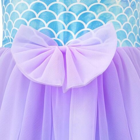 LQSZ Girls Sparkle Mermaid Tutu Dress Tank Top Birthday Party for Toddlers Kids 3-12 Years Playwear Photo Shoot in Saudi Arabia
