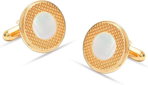LeCalla 925 Sterling Silver Men's Cufflink | Silver Cufflinks For Men Jewelry | 14K Gold-Plated Cufflinks Business Wedding Shirt Accessories Gift for Son, Father, Husband in Saudi Arabia