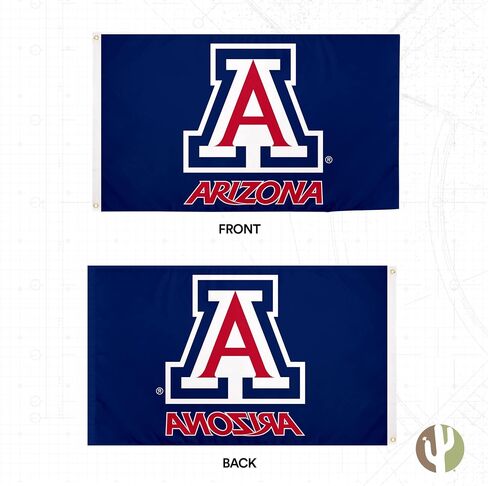 Desert Cactus University of Arizona Flag Wildcats UA Flag Banners 100% Polyester Indoor Outdoor 3x5 feet Flags (Design S) in Saudi Arabia