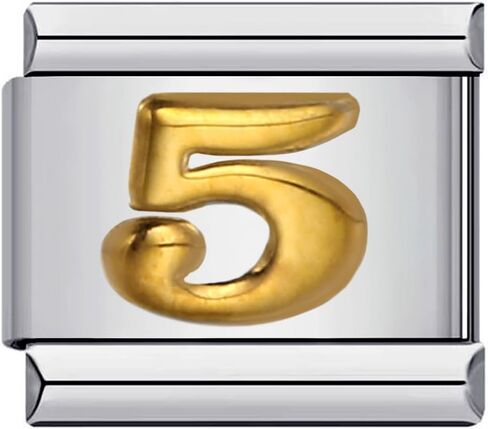 Italian Charms Bracelet Stainless Steel Link Handmade DIY Module Gifts for Women Men Gold Plated 26 Letters Jewelry in Saudi Arabia