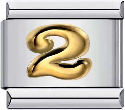 Italian Charms Bracelet Stainless Steel Link Handmade DIY Module Gifts for Women Men Gold Plated 26 Letters Jewelry in Saudi Arabia