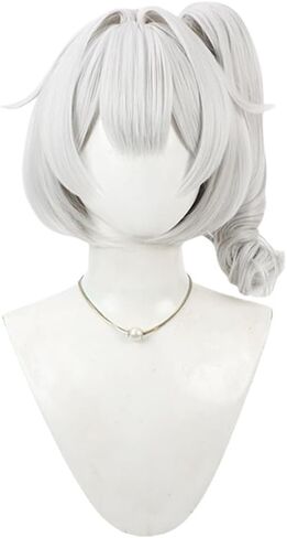 Shigure Cosplay Wig Golden Blonde Short Pigtails Straight Wig with Bangs Synthetic Fiber Wig for Party in Kuwait