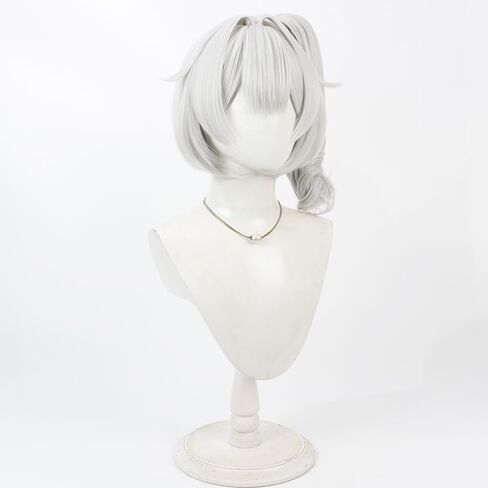 Shigure Cosplay Wig Golden Blonde Short Pigtails Straight Wig with Bangs Synthetic Fiber Wig for Party in Kuwait