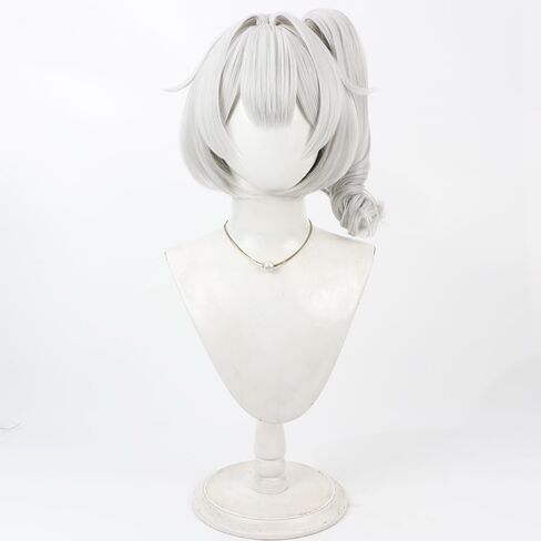 Shigure Cosplay Wig Golden Blonde Short Pigtails Straight Wig with Bangs Synthetic Fiber Wig for Party in Kuwait