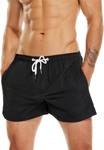 Men's Swim Trunks 5" Quick Dry Bathing Suit Mens Sports Beach Shorts with Mesh Lining in Saudi Arabia