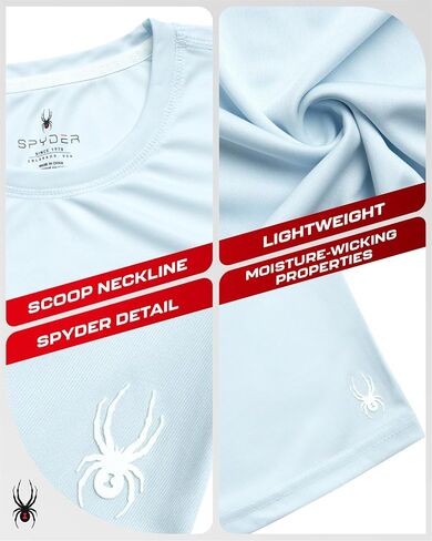 Spyder Womens Workout Tops - Lightweight Quick Dry SPF 50+ Fishing UV Sun Shirt Moisture Wicking Long Sleeve Rashguard Tee in Kuwait