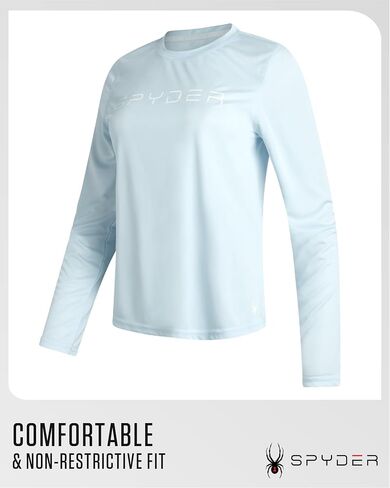 Spyder Womens Workout Tops - Lightweight Quick Dry SPF 50+ Fishing UV Sun Shirt Moisture Wicking Long Sleeve Rashguard Tee in Kuwait
