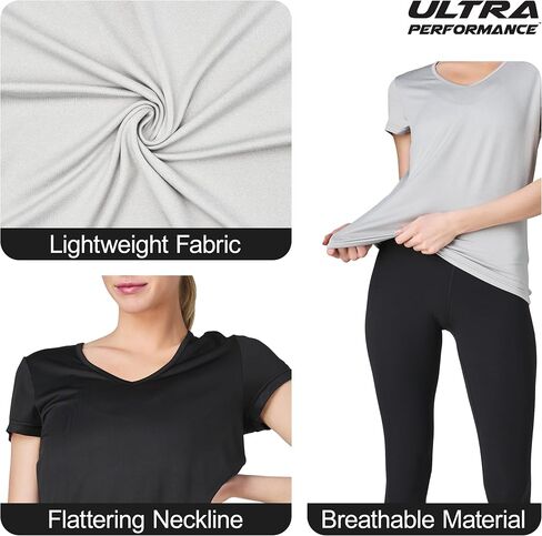 تشييرات Activewear للسيدات ، 3 حزمة للسيدات الرياضية القصيرة القصيرة ، قمم تجارب جافة قميص الصالة الرياضية وليوغا المحملات للنساء in Kuwait