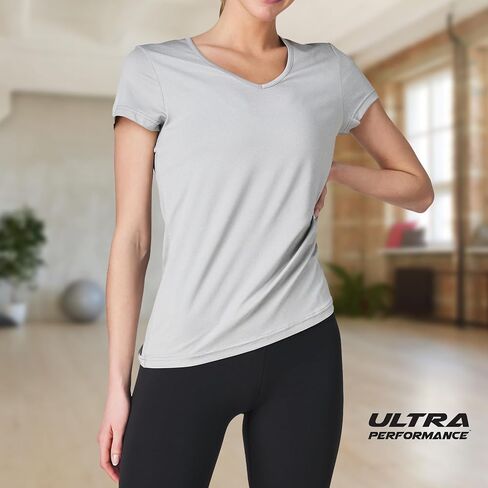 تشييرات Activewear للسيدات ، 3 حزمة للسيدات الرياضية القصيرة القصيرة ، قمم تجارب جافة قميص الصالة الرياضية وليوغا المحملات للنساء in Kuwait