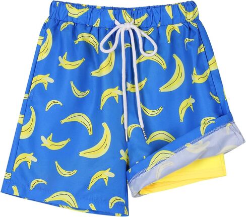 Youth Boys Swim Trunks with Compression Liner Boy Bathing Suit Quick Dry Swimsuit Kids Teen Swimming Shorts Swimwear in Saudi Arabia