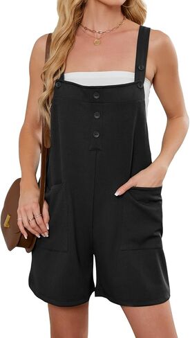 VUTRU Womens Summer Casual Rompers Adjustable Shorts Overalls Loose Jumpsuits Summer Outfits With Pockets in Saudi Arabia