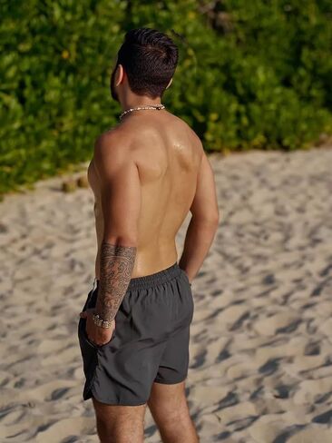Men's Swim Trunks 5" Quick Dry Bathing Suit Mens Sports Beach Shorts with Mesh Lining in Saudi Arabia