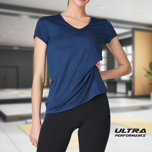 Women's V-Neck Activewear T-Shirts 3 Pack Athletic Womens Short Sleeve Workout Tops Dry Fit Shirt Gym & Yoga Tees for Women in Kuwait