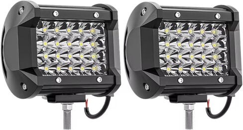 Led Tractor Work Lights Led Pod Lights 72W 12000LM Truck Light Bar 12V 24V Waterproof Equipment Led Lights for ATV UTV Pickup Golf Cart Snowplow Harvester Grain Drill Boat (2pack) in Saudi Arabia