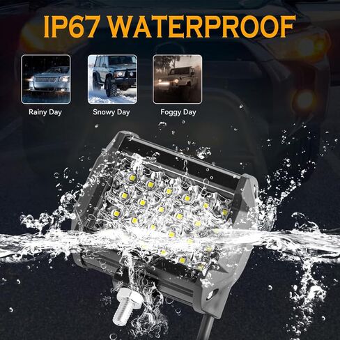 Led Tractor Work Lights Led Pod Lights 72W 12000LM Truck Light Bar 12V 24V Waterproof Equipment Led Lights for ATV UTV Pickup Golf Cart Snowplow Harvester Grain Drill Boat (2pack) in Saudi Arabia